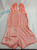 More Than Magic Moxie Pleated Peach Romper - Girls Medium Only