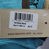 Lazy One Blue & Brown Horseshoe Tee Dress