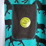Lazy One Women's Hot to Trot Horse Yoga PJ Pant with Cell Phone Pocket - Teal Blue