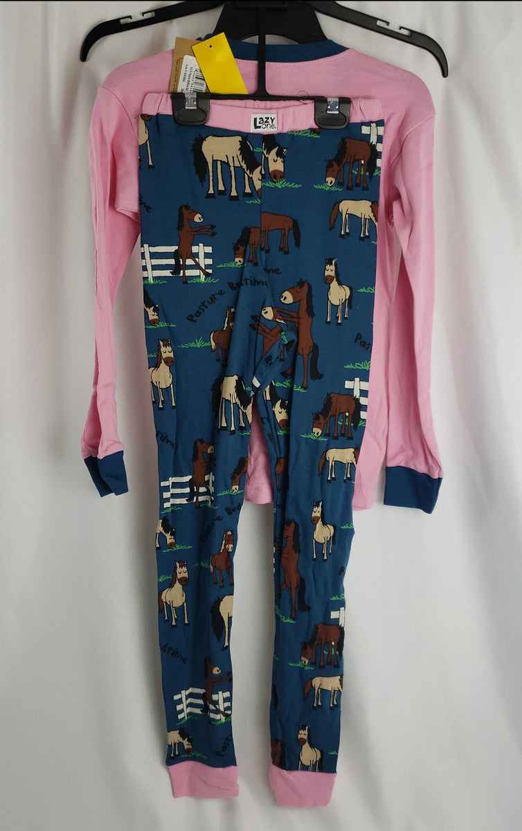 Lazy One Pasture Bedtime Girls PJ Set Size 10 Only The