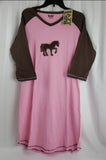 Lazy One Women's Filly Horse V Neck Nightshirt - Large/XL Only