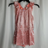 More Than Magic Moxie Pleated Peach Romper - Girls Medium Only