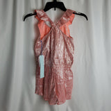 More Than Magic Moxie Pleated Peach Romper - Girls Medium Only