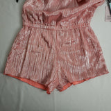 More Than Magic Moxie Pleated Peach Romper - Girls Medium Only