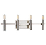 Progress Lighting Polished Nickel Draper Bathroom Vanity Light with 4 Lights