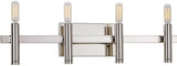 Progress Lighting Polished Nickel Draper Bathroom Vanity Light with 4 Lights