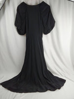 Who What Wear Black Puff Sleeve Long Dress - Small Only