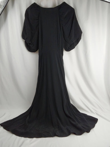 A New Day Black Puff Sleeve Long Dress - Small Only The Squirrel's Den A New Day Black Puff Sleeve Long Dress - Small Only The Squirrel's Den