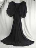 Who What Wear Black Puff Sleeve Long Dress - Small Only