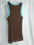 Lazy One Filly Tank Top Juniors/Womens Blue Stitching