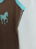 Lazy One Filly Tank Top Juniors/Womens Blue Stitching