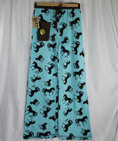 Lazy One Women's Filly Horse Yoga PJ Pant with Cell Phone Pocket - Baby Blue - XS Only