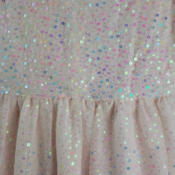 Cat & Jack Girls Belle Flutter Sleeve Sequin Dress Cat & Jack Girls Belle Flutter Sleeve Sequin Dress