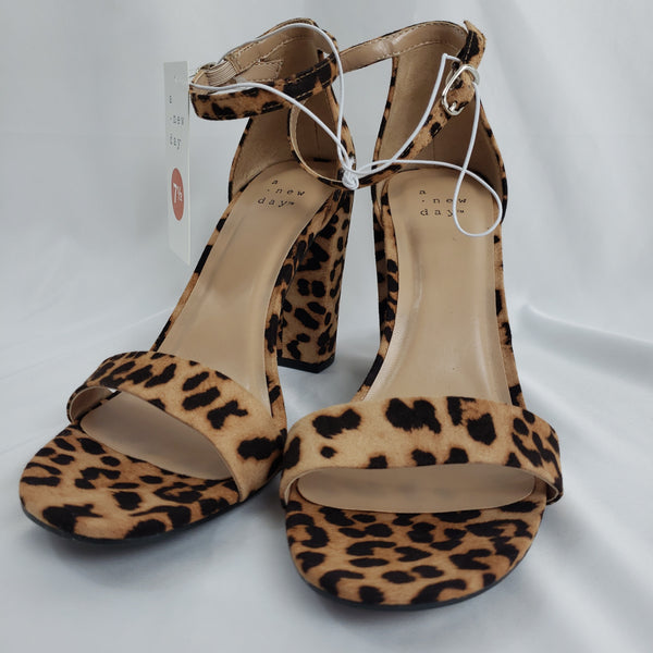 A New Day Ema High Block Heeled Pumps Leopard Print Only – The  Squirrel's Den