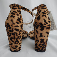 A New Day Ema High Block Heeled Pumps - Leopard Print 7.5 Only