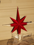 24" Red Metallic Star