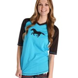 Lazy One Womens PJ Tee - Horse Fair Isle