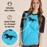 Lazy One Womens PJ Tee - Horse Fair Isle