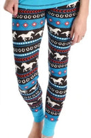 Lazy One Womens PJ Legging - Horse Fair Isle